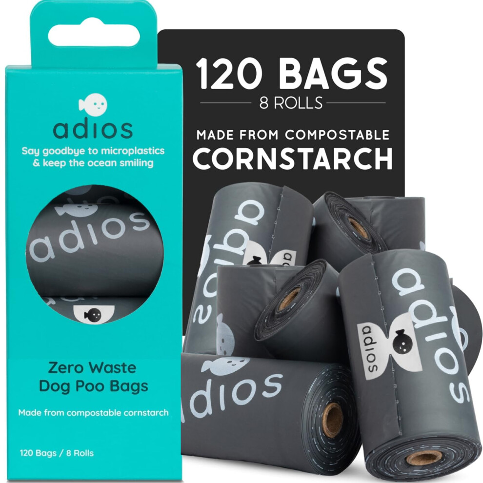 Adios Grey Non Handle Poo Bags - 120 Bags - / 120 Bags - Image 3