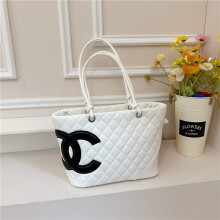 (White, 31*24*17.5) Large-capacity tote bag, women's commuter shoulder bag
