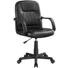 Office Chair Computer Desk Chair Adjustable with Arms Wheels for Home Work Black