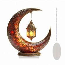 2D Ramadan-Moschee-Muster Tischdekoration mit Sockel, elegante Wohndekoration für Schreibtisch, Regal und Wohnzimmer