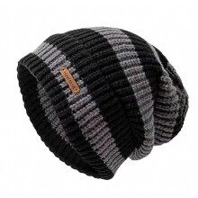 Gebreide muts met strepen in Koreaanse stijl voor heren en dames, lichtgewicht en warm voor de winter