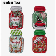Contenitori metallici piccoli con coperchio per biscotti, caramelle e dolcetti, ideali per Natale e feste