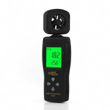 Anemometro digitale portatile ad alta precisione con display LCD retroilluminato per uso interno ed esterno