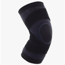 Rodillera tejida 3D transpirable, manga de compresión cómoda para deporte y uso activo, color negro, talla XL
