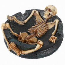 Posacenere a Forma di Teschio in Resina per Decorazioni di Halloween, Accessorio per Feste, Decorazione da Tavolo Spettrale