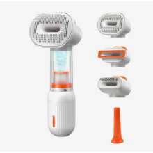 Cepillo de aseo multifunción para mascotas que cepilla, aspira, desenreda y seca para un cuidado completo del pelo en varios colores