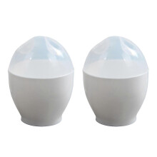 2Pcs Reusable Egg-shaped Microwave Heat Resistant Egg Cooking Cup