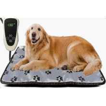 Grote elektrische warmtemat voor honden en katten, veilige verwarmde binnenmat voor grote huisdieren, comfortabel warm ligbed met zachte hoes