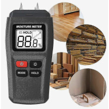 Holzfeuchtigkeitsmesser 0 bis 99,9 Prozent für Holzdichte und Wandfeuchtigkeitsmessung, kompaktes digitales Messgerät
