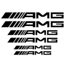 Lot de 6 autocollants décoratifs pour étriers de freins de voiture AMG W203 W204 W205 W211 W212 W213 W218 W463 W210 W176 W218