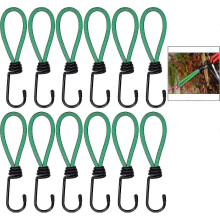 Lot de 12 crochets de tension, crochets de tension pour bâche, tendeurs élastiques de camping avec crochets, sangles élastiqu