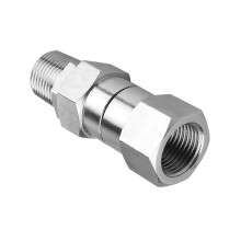 Raccord rapide pivotant en acier inoxydable 3/8" NPT mâle pour nettoyeur haute pression, 14 mm, réf. : 6693
