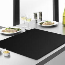 Protection de plaque de cuisson - 61,5 x 53 cm - Verre - Pour plaques à induction - Revêtement antidérapant