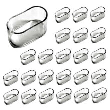 Lot de 30 embouts ovales en silicone pour pieds de chaise - Patins de protection pour pieds de meubles et tables