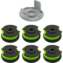Bobine de fil de rechange pour débroussailleuses Ryobi RAC143 RLT36B33 et RY36LT33A-0 (6 bobines + 1 capuchon)
