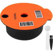 Filtre à café - 180 ml - Réutilisable - Compatible avec les cafetières Bosch Tassimo - Couvercle en silicone