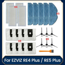 Kit d'accessoires 24 pièces pour aspirateur EZVIZ RE4 plus/RE5 plus : brosse latérale, filtre, sacs à poussière, chiffons
