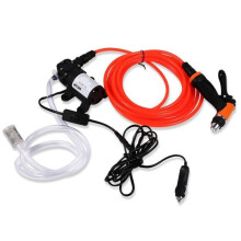 Kit de nettoyeur haute pression électrique portable 12 V avec pistolet pulvérisateur et pompe à amorçage automatique