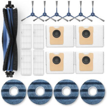 Kit d'accessoires pour eufy Omni C20, 19 pièces : 1 brosse principale, 4 filtres, 6 brosses latérales, 4 sacs à poussière, 4
