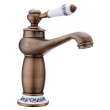 Robinet mitigeur rotatif rétro TEMPSA pour salle de bain et cuisine, bronze