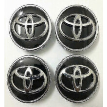 62mm Black Wheel Hub Center Cap Set for 4 Wheels, Durable ABS Replacement Cover for Car Wheel Hubs