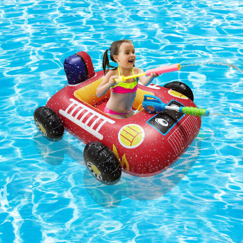 (Red) Children's water spray swimming ring