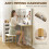 Homcom HOMCOM Dressing Table with LED Mirror and Stool, Drawers, Vanity Desk, White 9