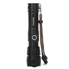 Lampe torche rechargeable zoomable XHP70 haute luminosité avec 5 modes d'éclairage, 100 000 lumens