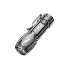 Lot de 2 lampes torches LED ultra-légères, portée 1500 m, mini lampe torche tactique rechargeable USB avec aimant.