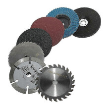 Kit de 7 disques à tronçonner pour meuleuse d'angle de 75 mm, alésage de 10 mm, pour le ponçage et le meulage.