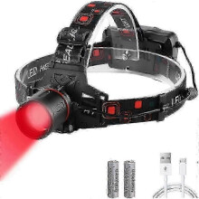 Wiederaufladbare rote LED-Jagdstirnlampe mit Zoomfilter für Nachtsicht und Astronomie