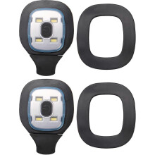 Lot de 2 bonnets lumineux LED rechargeables USB avec lampe frontale remplaçable et personnalisables