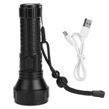 Lampe torche rechargeable USB SST40, faisceau longue portée haute puissance, boîtier en aluminium, sans pile, pour usage extérieur