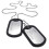 Silver 2 Tag Dog Tag Pendant Necklace for Men 68cm Chain 1