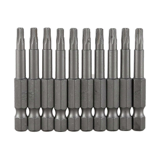 6.3mm Hex Shank 4mm T20 Torx Bits Magnetic Tip 10Pcs