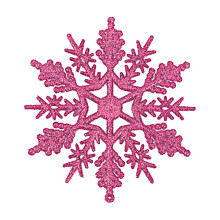 Lot de 24 décorations de sapin de Noël en forme de flocons de neige (7,5 cm) - Programme de réception