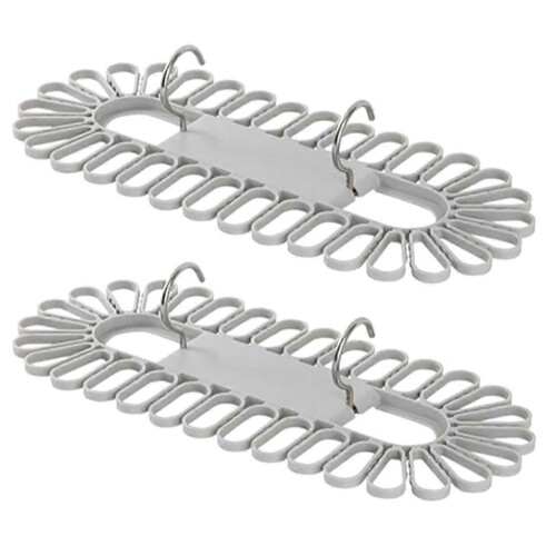 2Pcs Durable Compact Stable Multipurpose Socks & Underwear Drying Rack 32 Clips