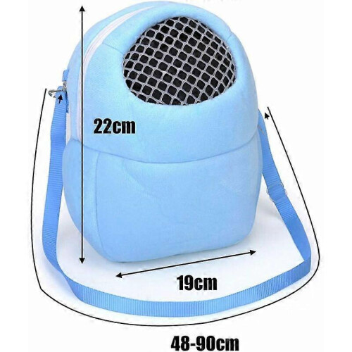 Warm Sleeping Hanging Pet Carrier Hedgehog Sugar Glider Squirrel Rabbit M Blue