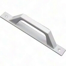 Maniglia dritta in alluminio bianco per porte scorrevoli/rimovibili - 200x24x43mm - Impugnatura ergonomica
