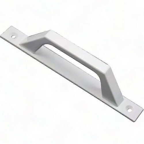White Aluminum Straight Handle Sliding/Removable Doors - 200x24x43mm - Ergonomic Grip