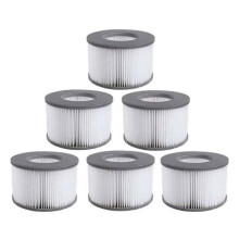 Paquete de 6 cartuchos de filtro inflables para spa MSPA