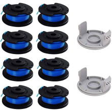 Paquete de 10 bobinas de repuesto para cabezal de desbrozadora de 0,065" para Ryobi 18V 24V 40V, compatible con Ryobi One+ AC