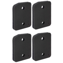 Paquete de 4 filtros de espuma para secadora compatibles con Miele, color negro, Miele 9164761