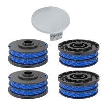 Bobinas de hilo para desbrozadora - Compatibles con los modelos RLT4027, RLT4125, RLT5027, RLT6030 y RLT5127, 8 bobinas + 2 t