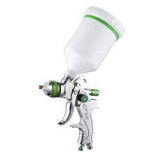 Pistola pulverizadora de pintura HVLP XICHAO - Lata de 600 ml - Blanco, verde y plata - Baja presión - 5 l/min