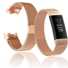 Pulsera Milanese Loop compatible con Fitbit Charge 3 y Fitbit Charge 4, correa de repuesto ajustable de acero inoxidable, tal