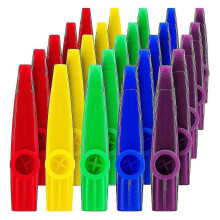 25 pakkausta muovisia Kazoos-soittimia Kazoo-huilukalvoilla lahjaksi, palkinnoksi ja juhliin