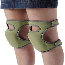 1 Pair Adjustable Soft Flexible Gardening Knee Pads(Green)