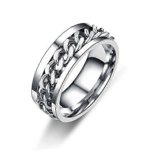 Silver Anti-stress Ring with Bottle Opener Function, 20.7 mm