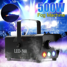 Macchina del fumo da 500 W con telecomando portatile a LED RGB per palcoscenico, feste, matrimoni o eventi.